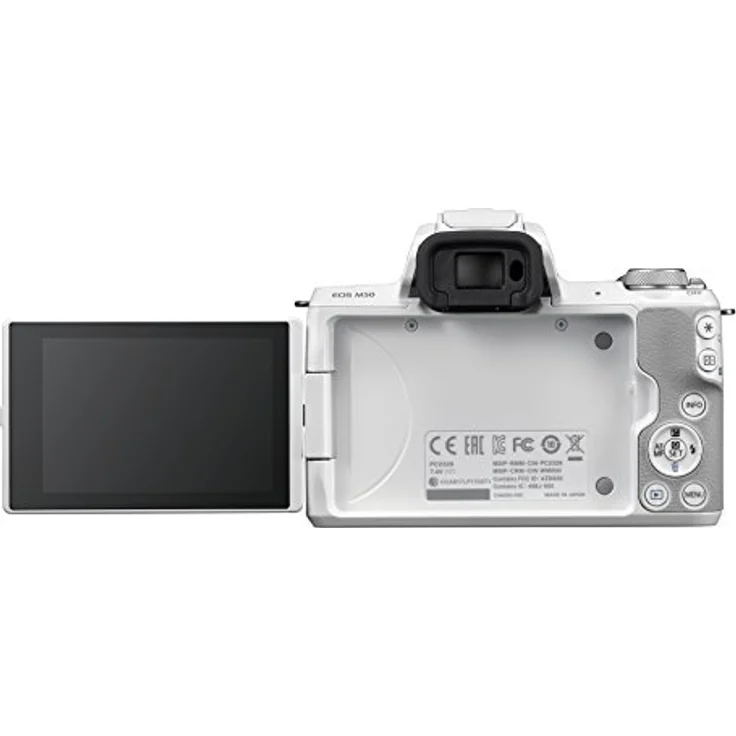 Canon EOS M50 spiegellose Systemkamera (24,1 MP, dreh- und schwenkbares 7,5 cm (3 Zoll) Touchscreen LCD-Display, APS-C CMOS-Sensor, Digic 8, 4K Video, OLED EVF, WLAN, Bluetooth) Gehäuse, weiß – Bild 5