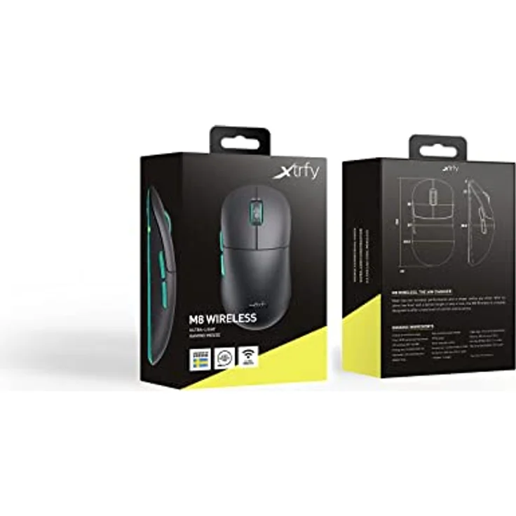 CHERRY xtrfy M8 Wireless (Kabellos), Maus, Schwarz – Bild 9