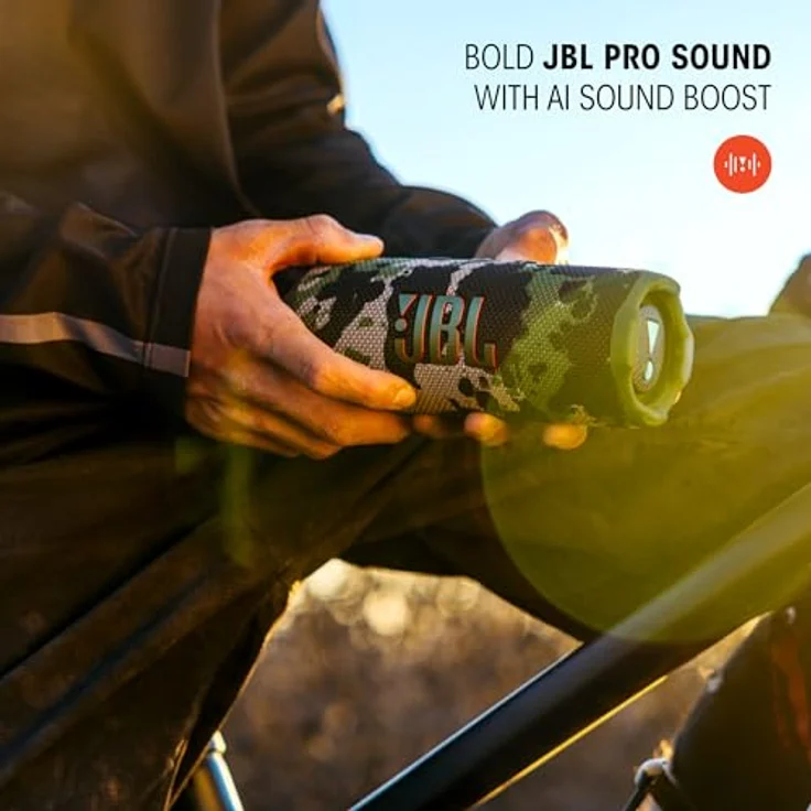 JBL Flip 7, kabelloser tragbarer Bluetooth-Lautsprecher, 16 Stunden Akkulaufzeit, IP68 wasserdicht, Staub- und stoßfest, Pro Sound mit AI Boost, Auracast Multi-Speaker-Verbindung, Blau – Bild 2