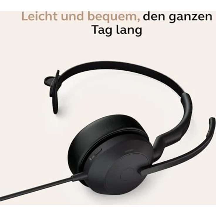 Jabra Evolve2 50, USB-A/USB-C schnurgebundenes Mono Headset mit aktiver Geräuschunterdrückung, zertifiziert für Microsoft Teams – Bild 3