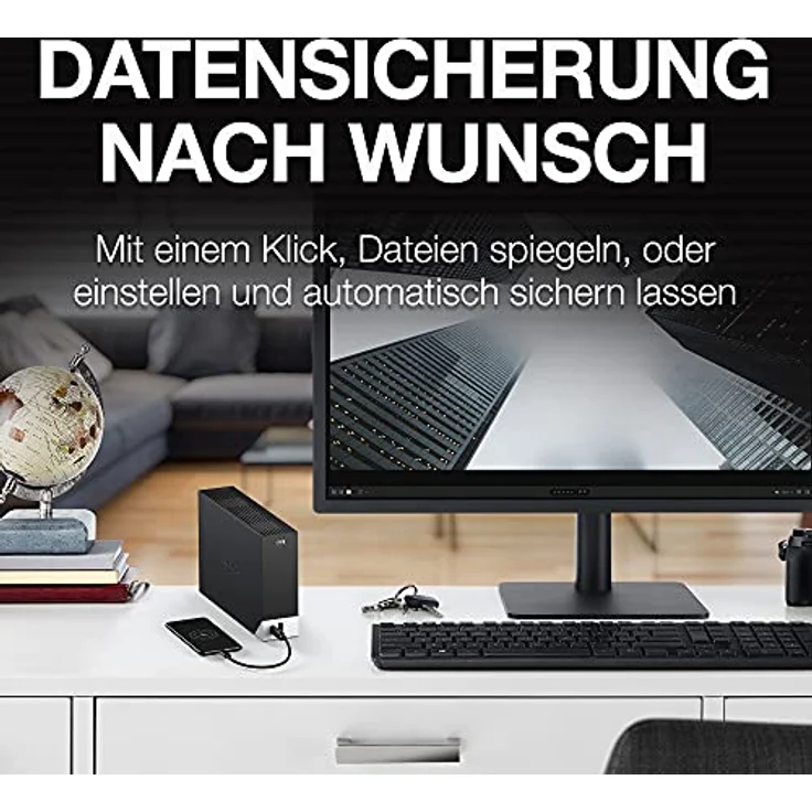 Seagate One Touch HUB 8 TB, 2-fach USB, Hardwareverschlüsselung, Passwortgeschützte externe Desktop Festplatte, 3.5 Zoll, USB 3.0, PC, Notebook & Mac, Modellnr.: STLC8000400 – Bild 5