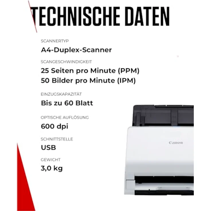 Canon imageFORMULA R30, 600 x 600 DPI Dokumentenscanner in Weiß, mit Duplex-Funktion und Cloud-Upload-Funktion – Bild 7