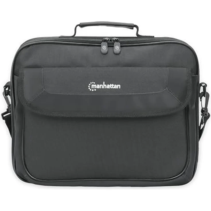 MANHATTAN Laptoptasche Notebooktasche 14.1″ vollständig aufklappbar, schwarz – Bild 3