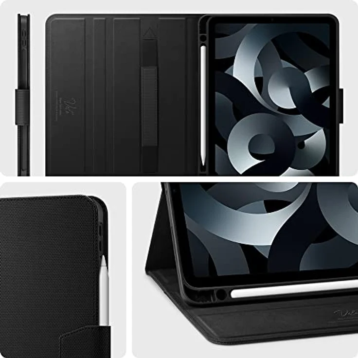 Spigen Liquid Air Folio Hülle Case kompatibel mit iPad Air 4 (2020) / iPad Air 5 (2022) 10.9 Zoll - Schwarz – Bild 3