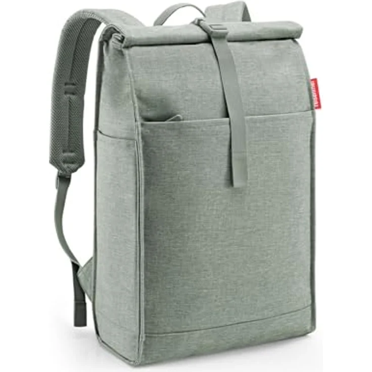 reisenthel urban rolltop backpack twist sage, geräumiger Rucksack aus recyceltem wasserabweisendem Polyester, mit Laptopfach und ergonomischem Rücken, 16L Volumen – Bild 2