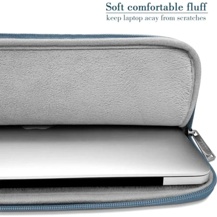 TECOOL Laptoptasche 16 Zoll, wasserdichte Laptop Hülle für MacBook Pro 16 M4/M3/M2/M1 (2019-2024), kompatibel mit Lenovo Thinkbook, Dell und HP, Denim Blau – Bild 5