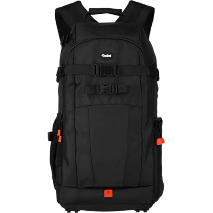 ROLLEI Fotoliner Ocean L Kameratasche, Schwarz, für 2-3 DSLR/DSLM Kameras, 36 recycelte Plastikflaschen, abnehmbarer Regenschutz, atmungsaktive Polsterung, Laptopfach bis 13 Zoll – Bild 1