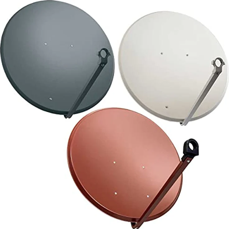 PremiumX PXS100 Satellitenschüssel 100cm, Stahl Hellgrau, korrosionsgeschützt, HD, 4K tauglich – Bild 5