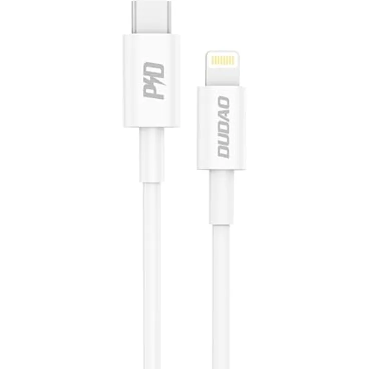 Dudao L6X USB-C - Lightning PD 20W Kabel, 1M, für schnelle Aufladung und Datenübertragung, Weiß