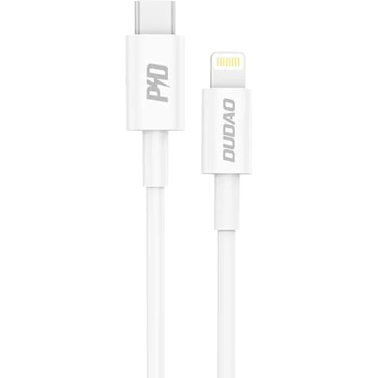 Dudao L6X USB-C - Lightning PD 20W Kabel, 1M, für schnelle Aufladung und Datenübertragung, Weiß – Bild 1