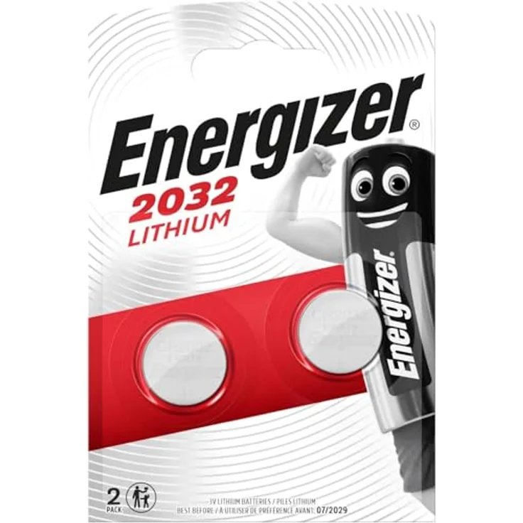 Energizer Max Lithium-Knopfzellen CR2032, langlebige Leistung für medizinische Geräte, Waagen, tragbare Elemente, 2 Stück – Bild 1