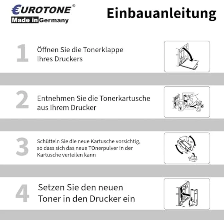 Eurotone 220X 220A Toner MFP 4302fdw, Kompatibel für HP Color LaserJet Pro, 4 Farben: Schwarz, Cyan, Gelb, Magenta, 7500 und 5500 Seitenleistung, inklusive Chip – Bild 5