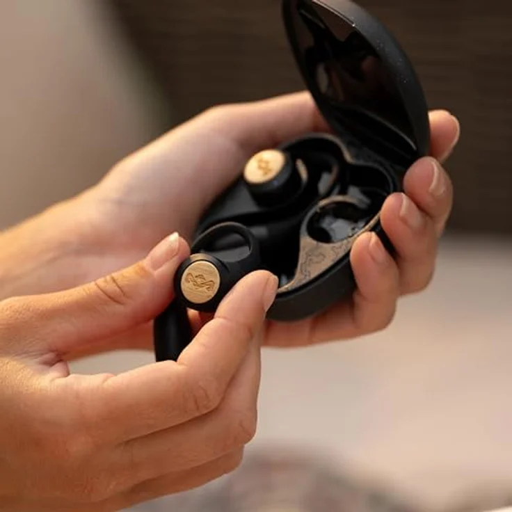 House of Marley Liberate Open Ear, Drahtlose Ohrbügel-Kopfhörer mit Open-Ear-Technologie, Schwarz, 20 Stunden Akkulaufzeit, Bluetooth 5.3 – Bild 6