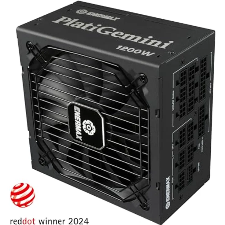 ENERMAX PlatiGemini ATX 3.1 & ATX12VO Hybrid-Netzteil 1200W 80PLUS Platinum (Vollmodulares, 12V-2x6, 60% Semi-Fanless) inkl. WireView GPU; EGN1200P – Bild 1
