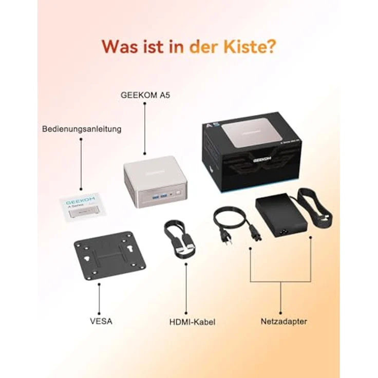 GEEKOM A5 Mini-PC - R5-7430U 16GB RAM+512GB SSD – Bild 11