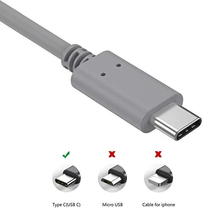 Slabo Ladekabel USB-C für iPad Pro 11" (3. 5. Gen. | 2018 2021) | iPad Pro 12,9" (3. 5. Gen. | 2018 2021) Datenkabel Verbindungskabel Sync-Kabel GRAU | GREY – Bild 6