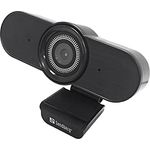 sandberg 90 Grad Weitwinkel FullHD Webcam mit Stereo-Mikrofon | 1920 x 1080 Pixels | ideal für Online Meetings | 1,5 Meter langes Kabel