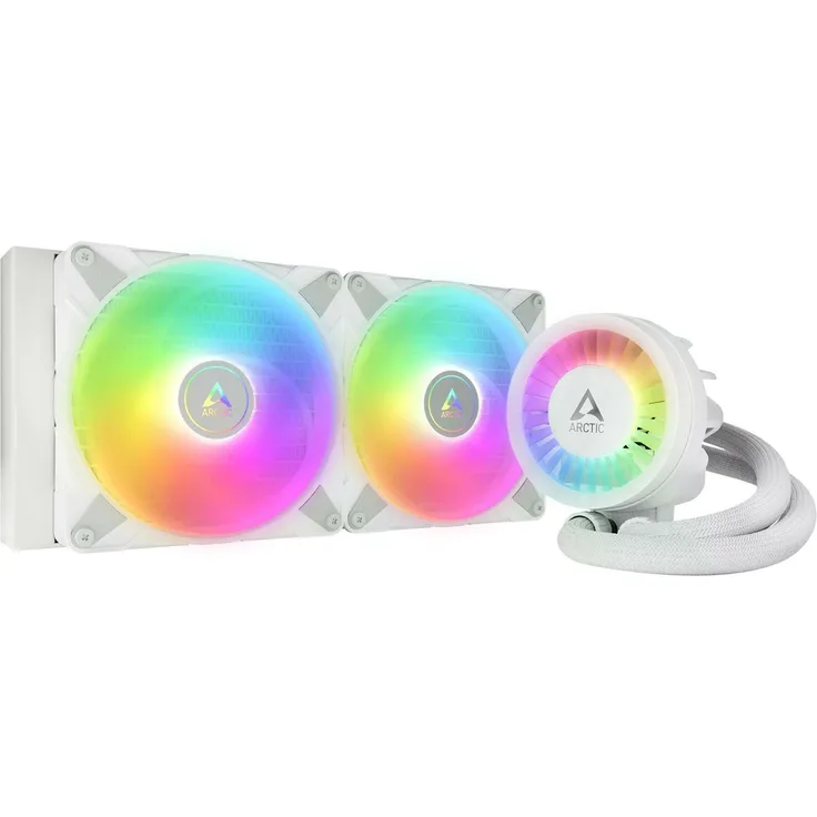 Arctic Liquid Freezer III 280 A-RGB, CPU Wasserkühler mit vorinstallierten Push-Lüftern, Weiß