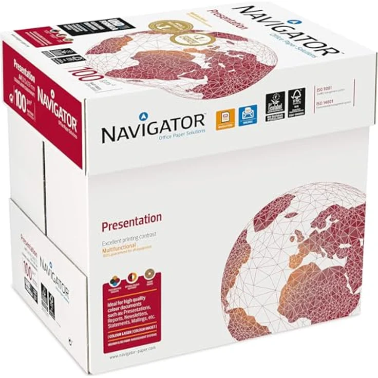 Igepa Navigator Presentation Kopierpapier A4 100g weiß sehr hohe Weiße, 5x500 Blatt (2500 Blatt) – Bild 10