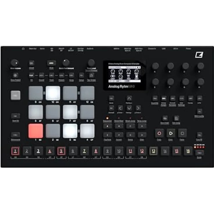 Elektron Analog Rytm MKII, Drumcomputer und Midi-Controller, Schwarz, mit hochwertigen Groove-Tools und sorgfältiger Verarbeitung