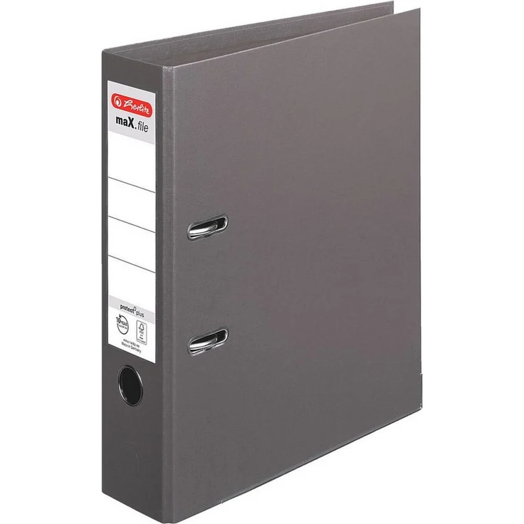 Herlitz Aktenordner maX.file »protect plus«, DIN A4, 8 cm Rückenbreite, mit Kantenschutz in blau – Bild 1