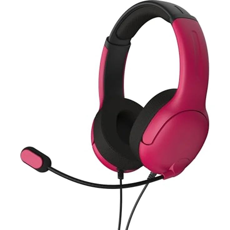 PDP Airlite Gaming Headset, kabelgebunden mit Geräuschunterdrückendem Mikrofon, Schwarz-Rot