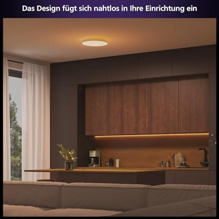 Philips Hue Datura smarte Panelleuchte (klein, rund 38,4 x 38,4 cm), weißes & farbiges Licht, Bluetooth kompatibel, Sprachsteuerung mit Alexa, Apple Home & Google Assistant – Bild 3