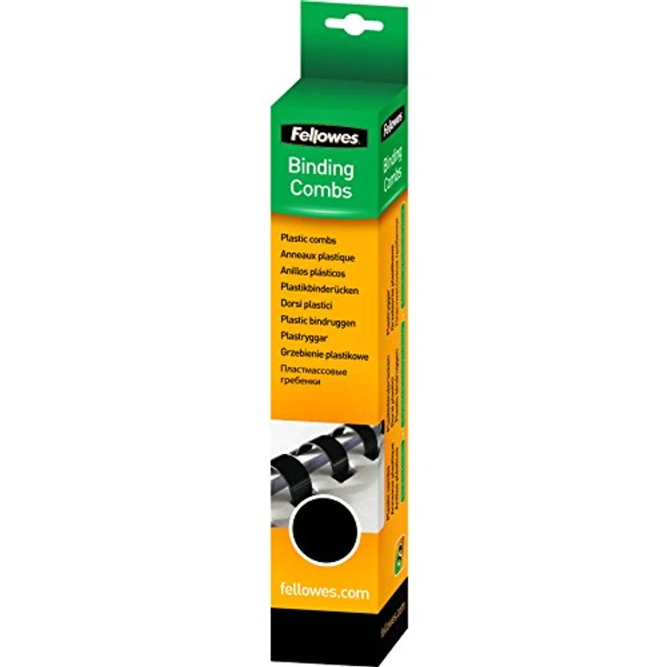 Fellowes Binderücken für Plastikbindung, 10 mm Durchmesser, 21 Ringe, für A4 Dokumente, schwarz, Packung mit 25 Stück - Flexibles und professionelles Binden für A4 Dokumente – Bild 2