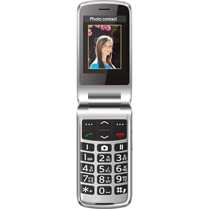 Beafon SL 645, Großtastenklapphandy mit 2,8' Display und SOS-Funktion, schwarz