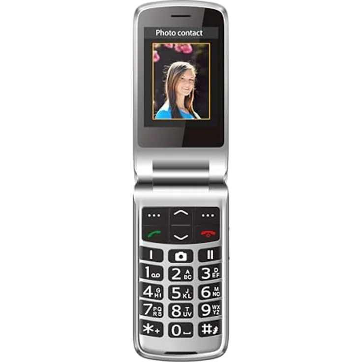 Beafon SL 645, Großtastenklapphandy mit 2,8' Display und SOS-Funktion, schwarz – Bild 1