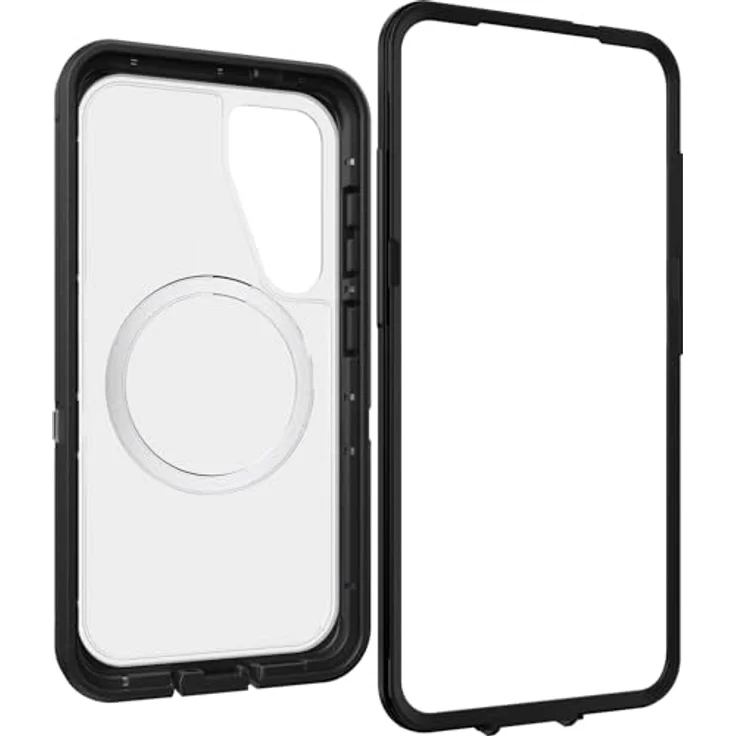 OtterBox Defender Series XT Clear Hülle mit Magneten für Samsung Galaxy S25, stoßfest, Ultra-robust, 7X getestet nach Militärstandard, Transparent/Schwarz – Bild 3