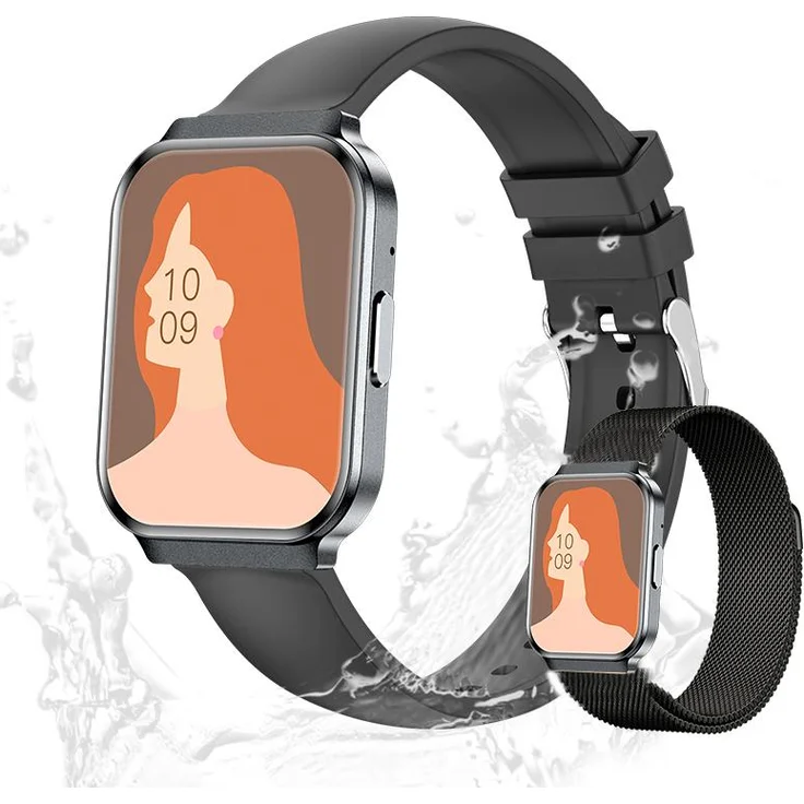 Valdus Fur Damen IP68 Wasserdicht Fitness-Tracker, Luxus Fitnessuhr mit Herzfrequenzmessung, Bluetooth-Anruffunktion und Zykluserinnerung