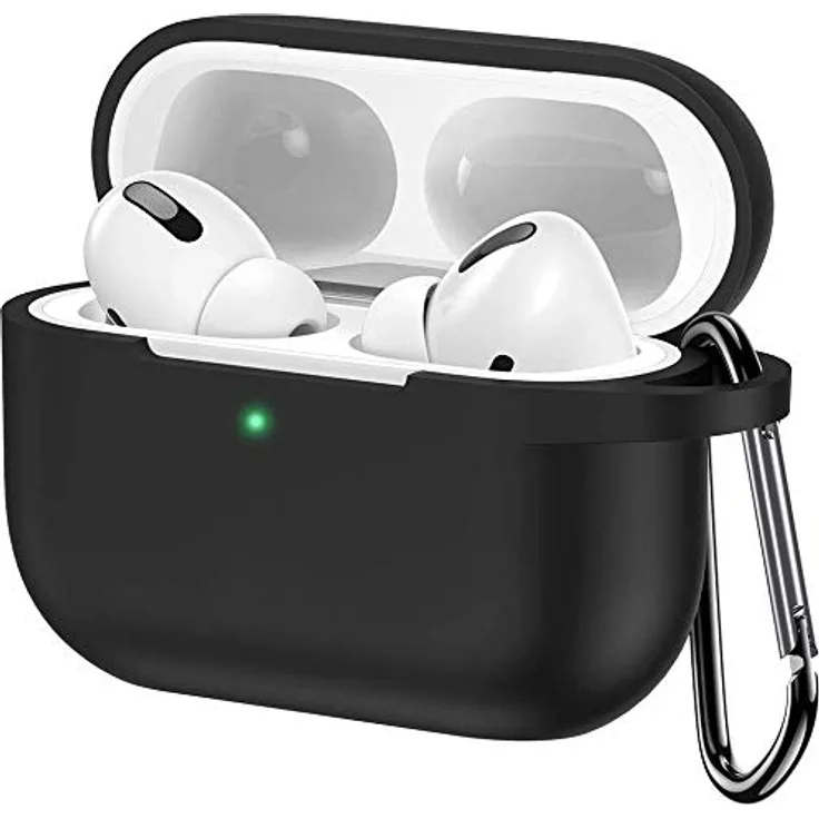 AVANA Apple AirPods Pro Schutzhülle 360° Silikon Case Schwarz, Ladecase Tasche, Robust & Flexibel