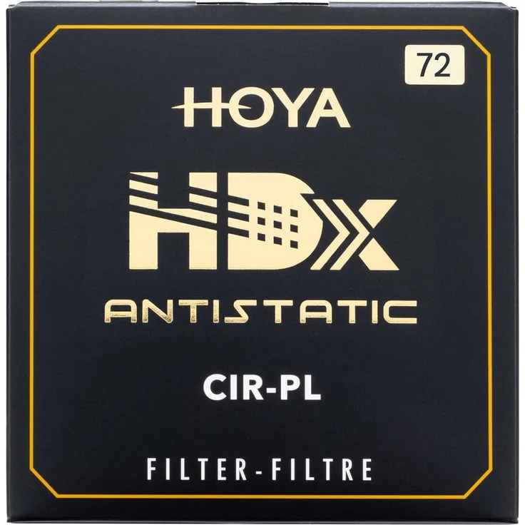 Hoya CIR-PL HDX Antistatic, 72mm Polfilter für verbesserte Farben und Kontrast, staubabweisende Beschichtung