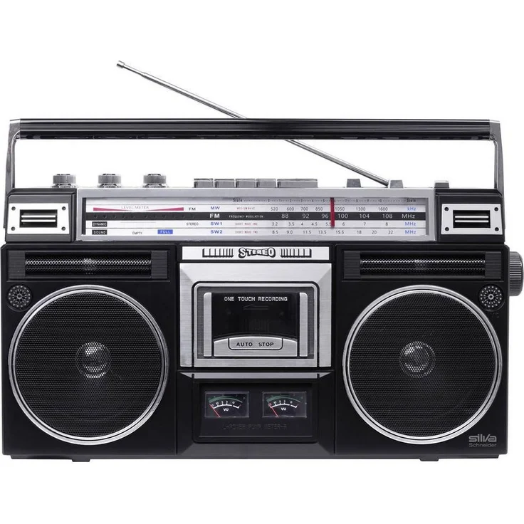 Silva Schneider Ghettoblaster Radio (Aufnahmefunktion, Inkl. Mikrofon)