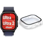 Displex 10H Panzerglas für Apple Watch Ultra (2/3) (49mm), Full Body Schutz, IP68 Wasserdicht, Snap-On Montage, rundum Displayschutz, transparent
