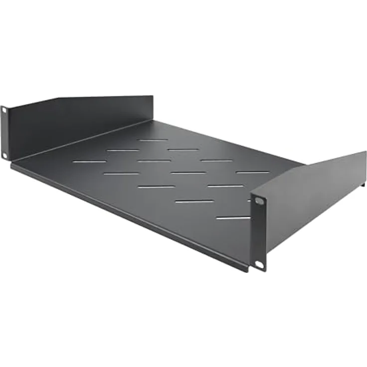 StarTech.com 2HE Belüftetes Server-Rack Fachboden, 31,5cm Tiefe, Perforierte Rackablage mit Tragkraft 11,3kg für 19" Racks