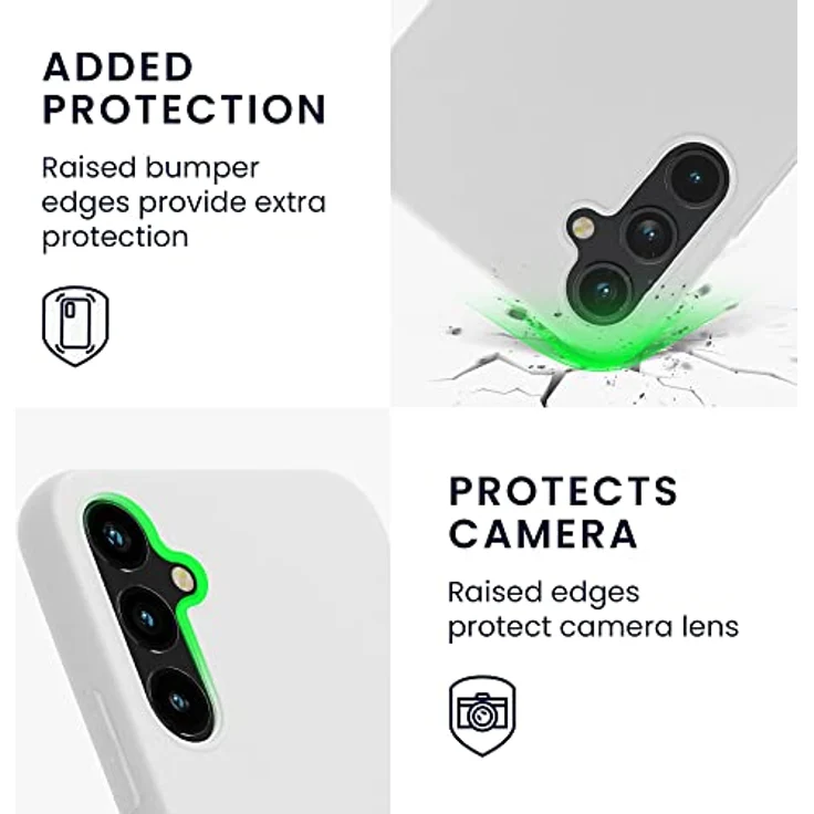 kwmobile Handyhülle für Samsung Galaxy A34 5G - TPU Case in Weiß matt, Kabelloses Laden, Rutschfest und Flexibel – Bild 3