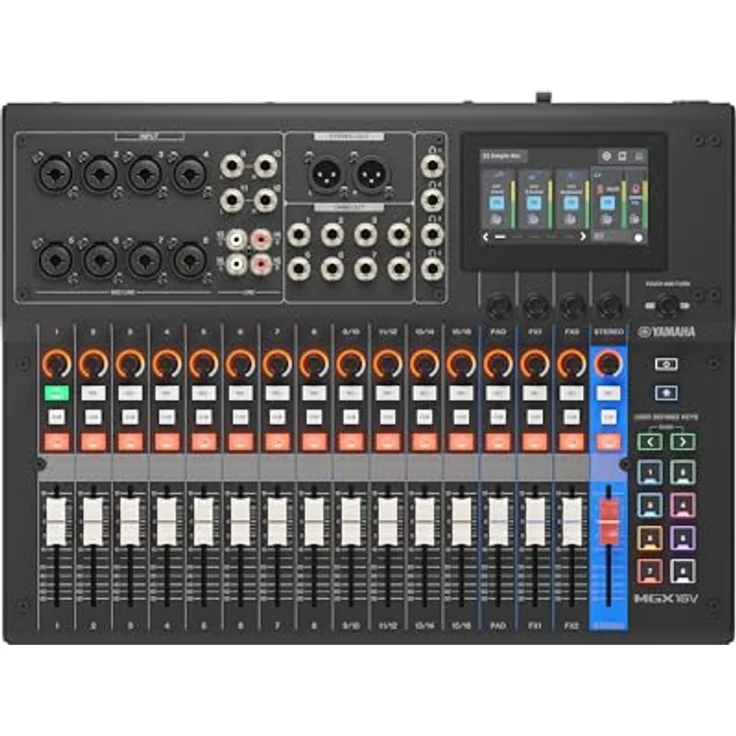 Yamaha MGX16V BK, 16-Kanal Digitalmischpult mit HDMI-zu-USB-Eingang, Bluetooth 5.0 und 16-Spur Recording, Schwarz – Bild 2