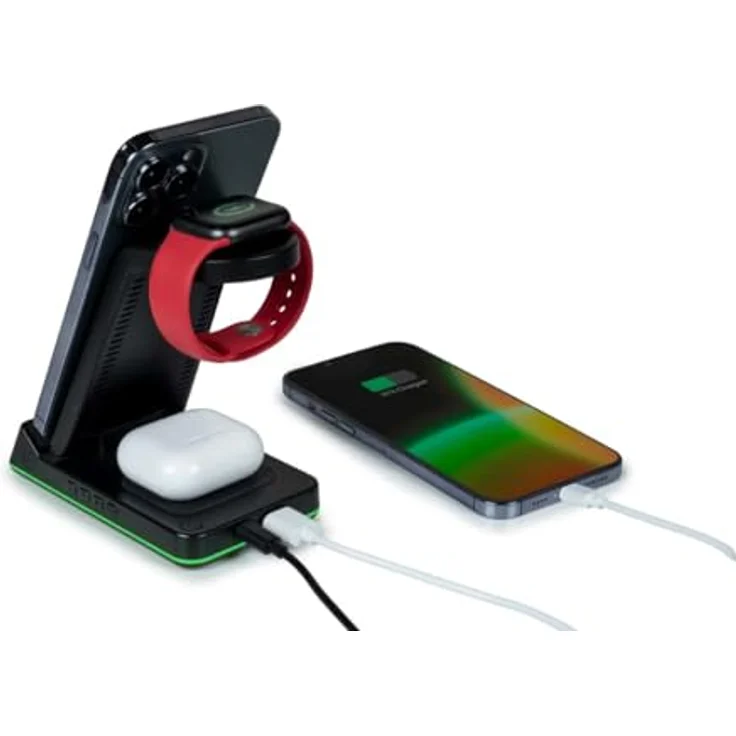Thomson CL750IA, Wecker und Ladestation, 4 in 1 Induktionsladegerät für Apple-Geräte, mit schlummerfunktion und einstellbarem Nachtlicht – Bild 2