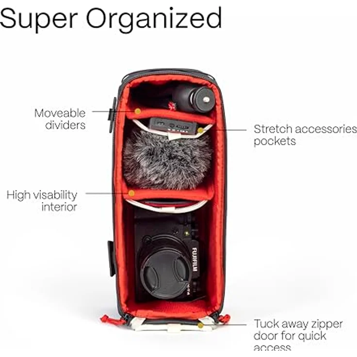 Moment Everything Camera Insert 4L, wetterfeste Kameratasche aus Nylon mit 4L Volumen, Schwarz – Bild 5