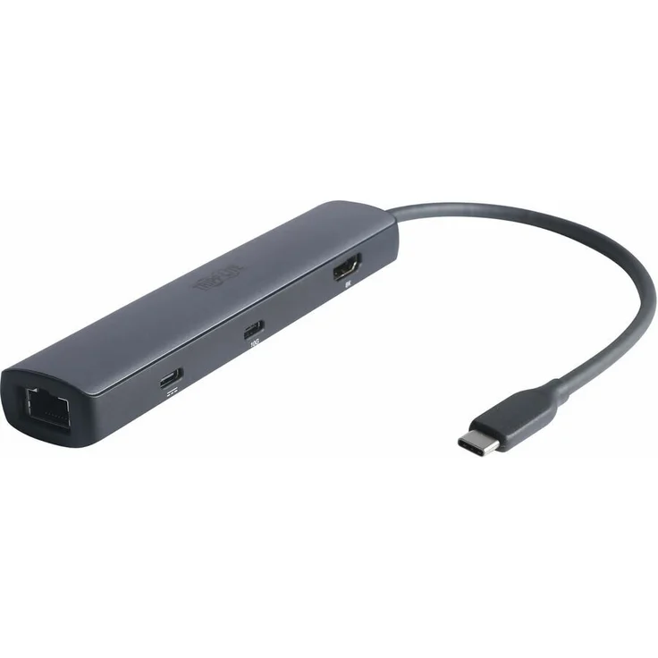 Eaton Tripplite USB-C Multiport Adapter mit 8K HDMI, 20 cm Kabel, 3 USB 3.2 Anschlüsse, Gigabit Ethernet, 100W Power Delivery