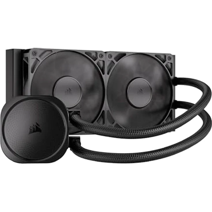 CORSAIR Nautilus 240 RS CPU-Flüssigkeitskühler – Geräuscharme 240mm AIO – Direkter Mainboard-Anschluss – Intel LGA 1851/1700, AMD AM5/AM4 – 2X RS120-Ventilatoren Inbegriffen – Schwarz – Bild 1