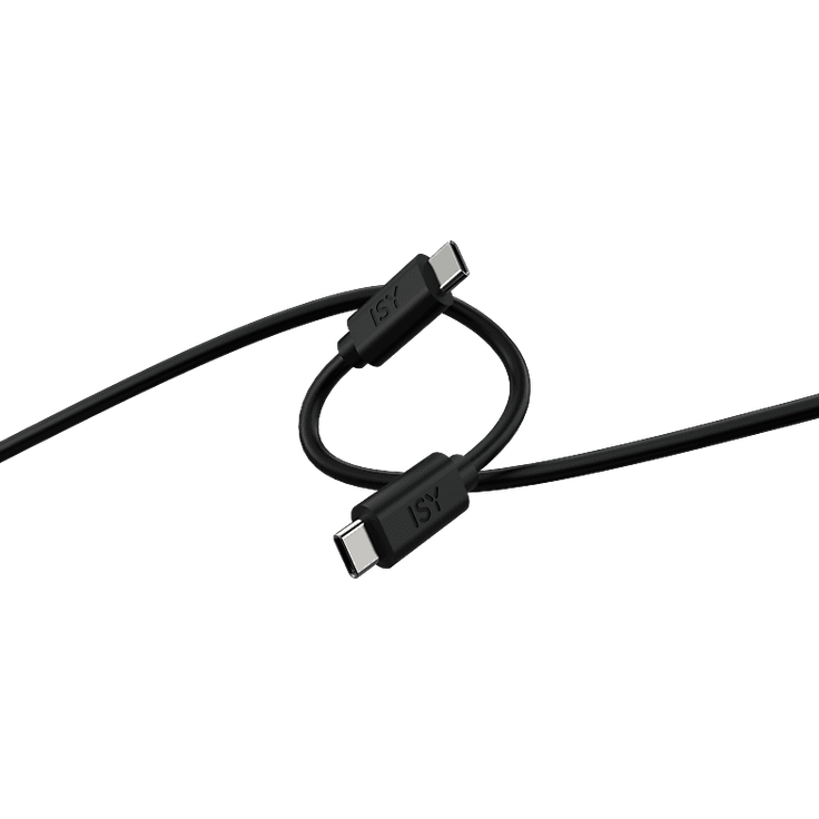 ISY IUC-1031, USB-C Kabel mit 4K Unterstützung und 5 Gbps Datenübertragung, 0.75 m, Schwarz
