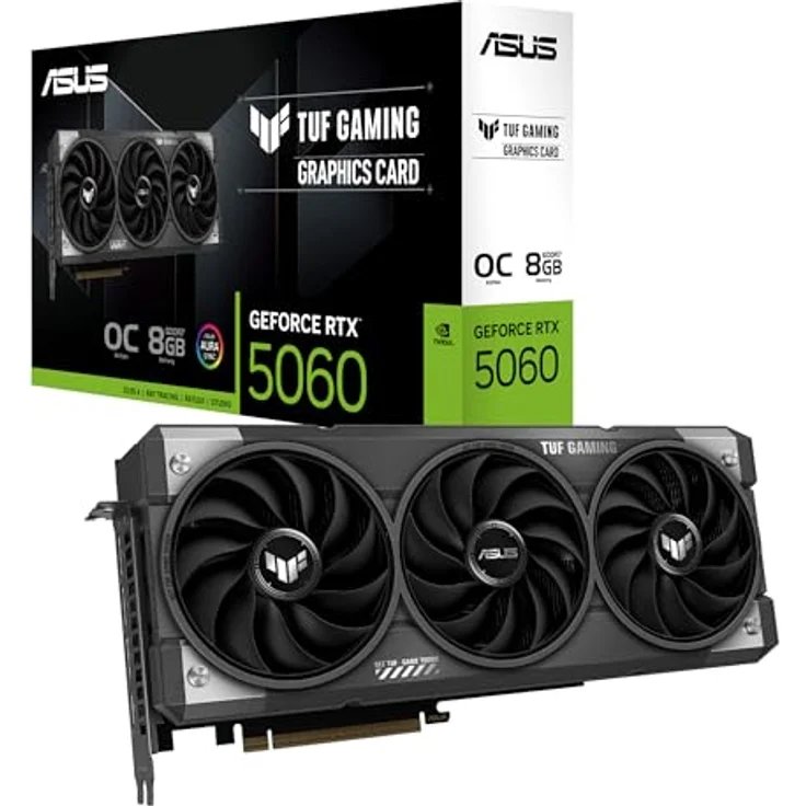 ASUS TUF Gaming GeForce RTX 5060 OC Edition, 8GB GDDR7, PCIe 5.0, 3X DisplayPort 2.1b, 1x HDMI 2.1b, DLSS 4, 3,125-Slot Design – Bild 1
