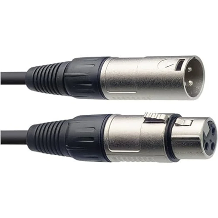 Stagg Hochwertiges Mikrofonkabel XLR-auf XLR-Stecker, 6 m, Schwarz – Bild 2