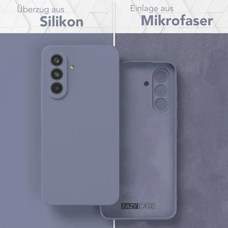 EAZY CASE Silikonhülle für Samsung Galaxy A56 5G, dünn und stoßfest mit Kameraschutz, eisblau – Bild 3