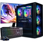 MeinPC Gaming PC Komplett-Set AMD Ryzen 7 5700G - Radeon VEGA - 500GB SSD - 32GB DDR4 - Windows 11 Pro - W-LAN - MSI 27" TFT - RGB Tower