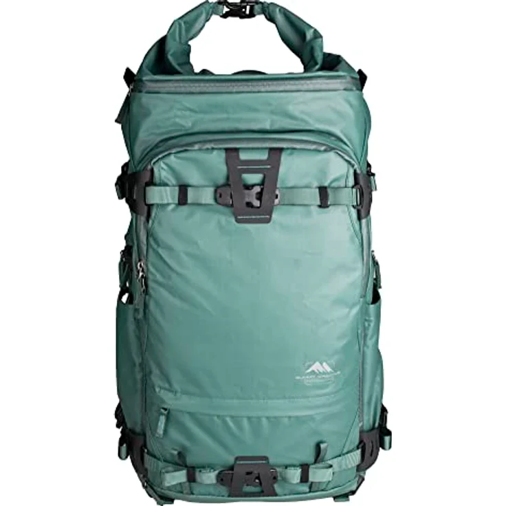 Summit Creative Tenzing Rolltop Backpack 40l, robuster wasserabweisender Kamera-Rucksack mit Rolltop und Laptopfach bis 16", grün – Bild 3