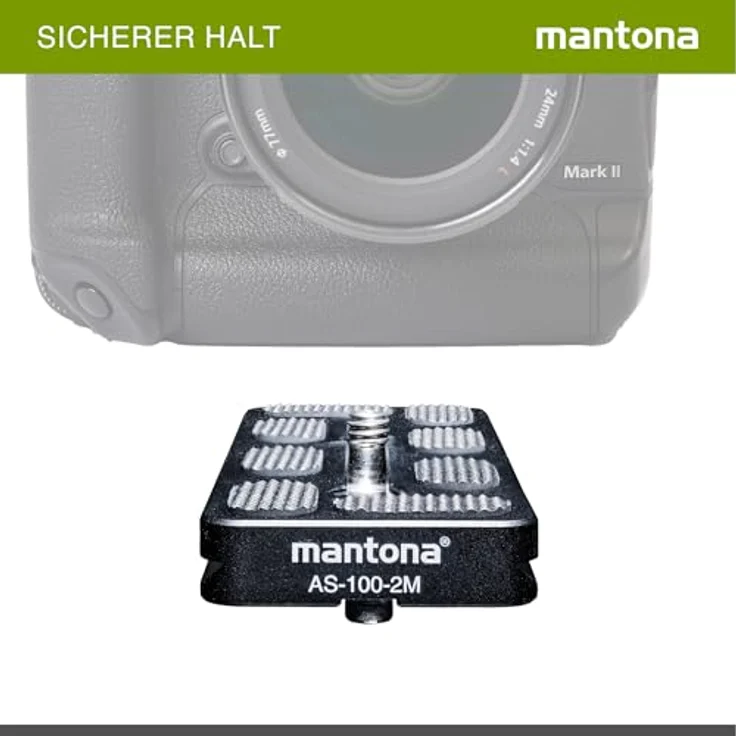 Mantona Schnellwechselplatte Arca Swiss, 100 mm schwarz – Bild 6